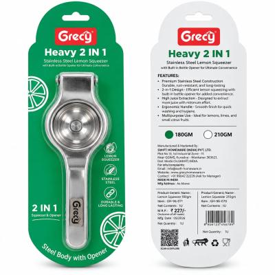 GRECY HEAVY 2 in 1 LEMON SQUEEZER - 1 Pcs